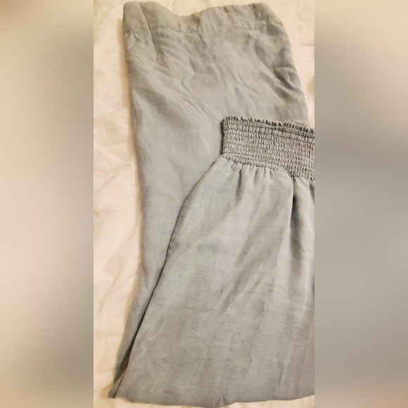 XL JOIE LYOCELL LIGHT BLUE BABY BLUE WIDE LEG PANTS - Picture 3 of 6